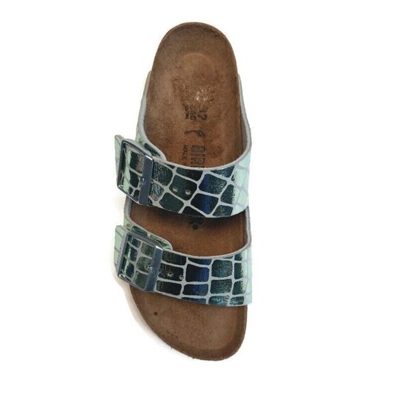 Birkenstock Arizona BS Sandals Womens Size 6 - 6.5 NARROW Gator Gleam Mineral - Picture 3 of 9